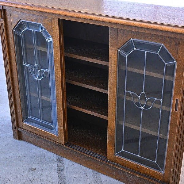 □ioy0221②□三越家具 ブルージュ ガラスキャビネット サイドボード